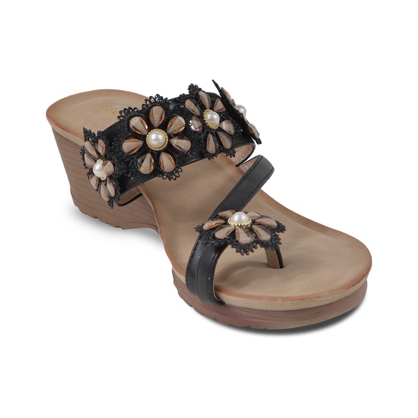 Women's stylish shoes with Rhinestone flowers