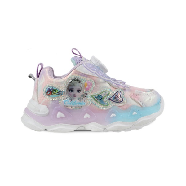 Girls' sneakers 2025 spring and autumn new mesh breathable and  solid sole  shoes for  children.