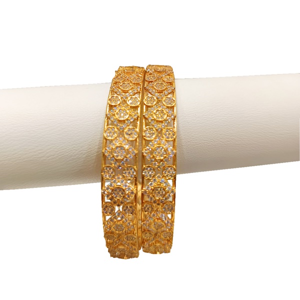 Gold Plated American Diamond Studded Bangles.