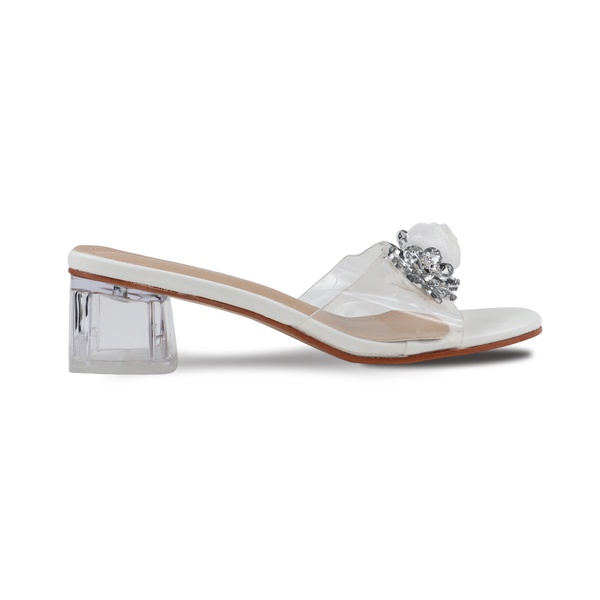 Women's Flower Rhinestone Transparent High Heels