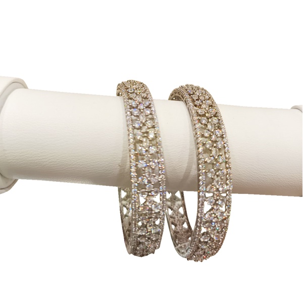 American Diamond (AD) Bangles or Cubic Zirconia (CZ) Bangles.