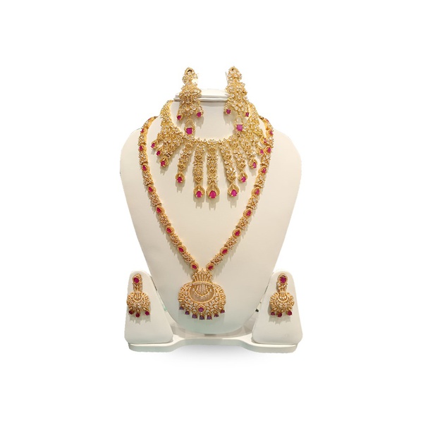 Charming Rani har with choker combo