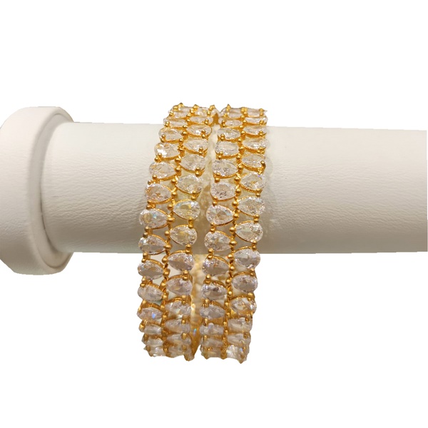 Gold Plated American Diamond Studded Bangles